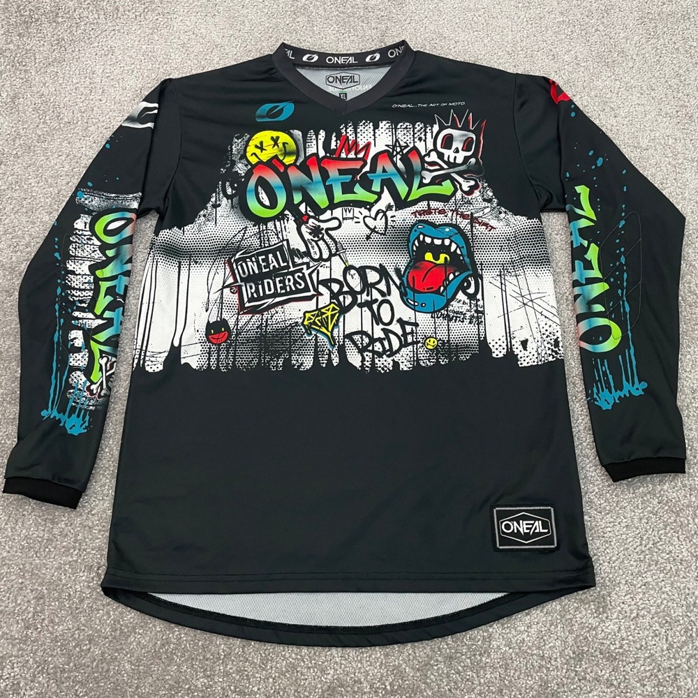 ONeal Jersey Youth Extra Large Element Jersey Black Graffiti Print Long Sleeve